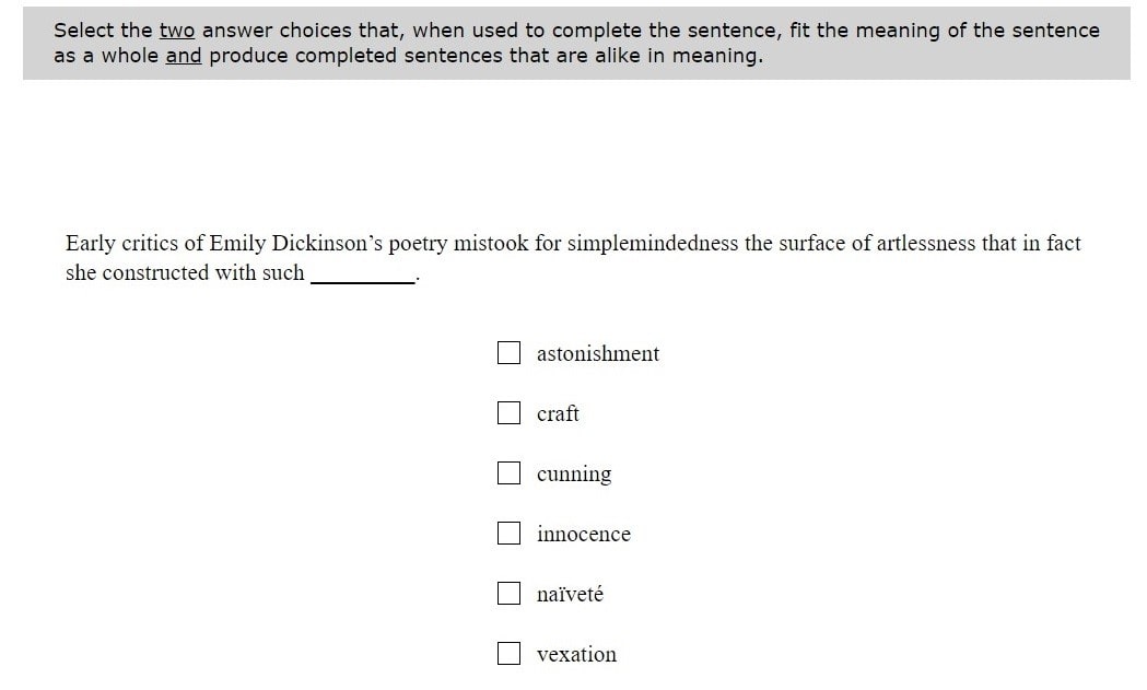 Sentence Equivalence GRE